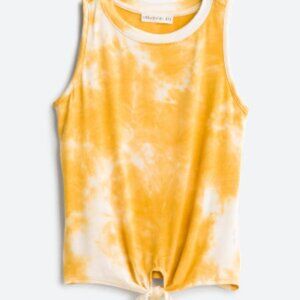 Stitch Fix CROWN OF HEARTS Ainsley Tie Front Tank  L | Mustard